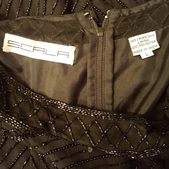 SCALA  VINTAGE SEQUIN COCKTAIL DRESS‎ Size LARGE - Picture 4 of 6